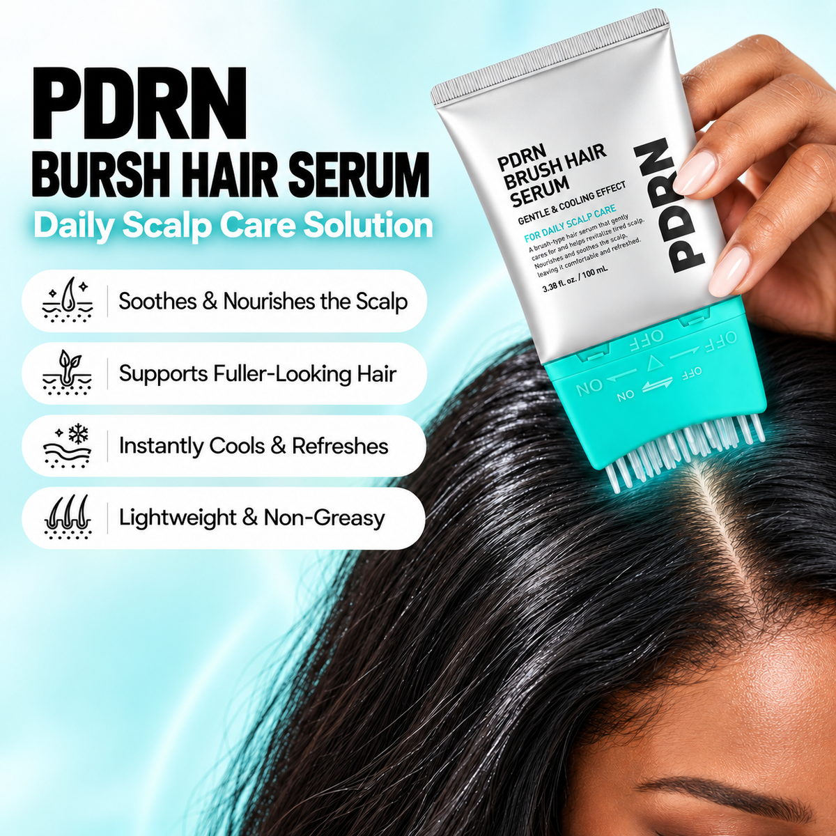 🔥 BUY 1, GET 1 FREE! 🎁 PDRN Scalp Renewal Brush Serum ✨