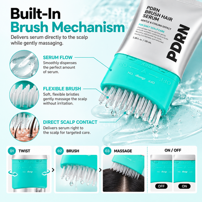 🔥 BUY 1, GET 1 FREE! 🎁 PDRN Scalp Renewal Brush Serum ✨
