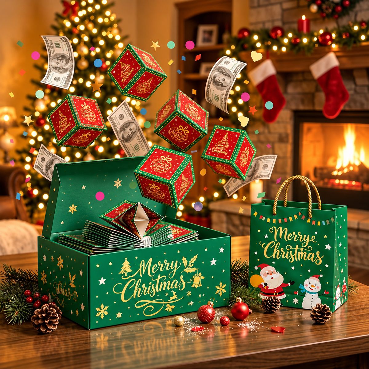 2026 NEW Packaging 🎁 Christmas Pop-Up Surprise Gift Box | 6 Bouncing Boxes