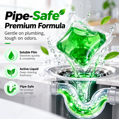 🎁 BUY 1 GET 1 FREE 🔥 Bio-Enzyme Drain Freshener Capsules | Long-Lasting Freshness & Odor Control 🚿 30 PCS/Box