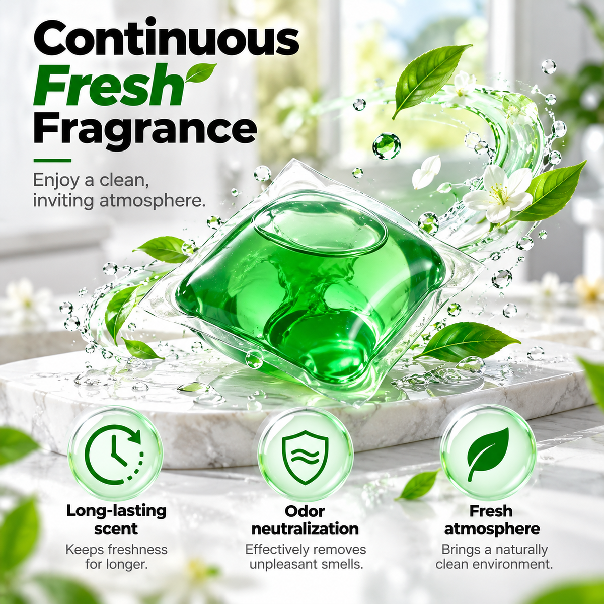 🎁 BUY 1 GET 1 FREE 🔥 Bio-Enzyme Drain Freshener Capsules | Long-Lasting Freshness & Odor Control 🚿 30 PCS/Box