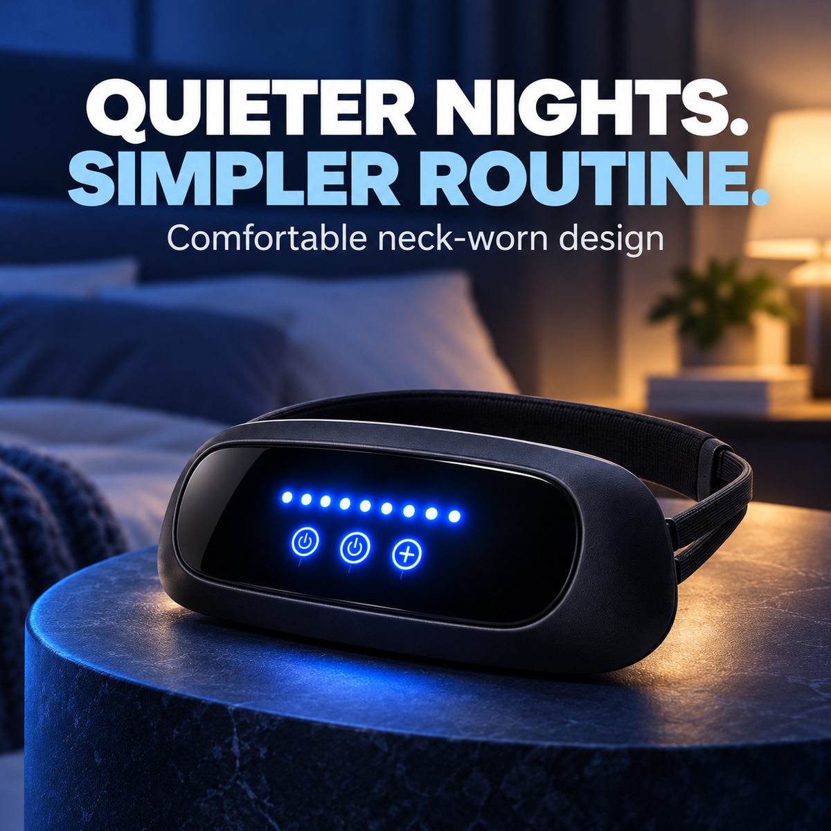 🌙 Smart Anti-Snoring Neck Device – A Quieter Night Starts Here