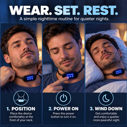 🌙 Smart Anti-Snoring Neck Device – A Quieter Night Starts Here