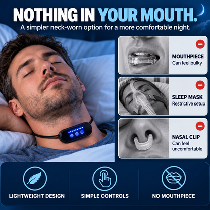 🌙 Smart Anti-Snoring Neck Device – A Quieter Night Starts Here