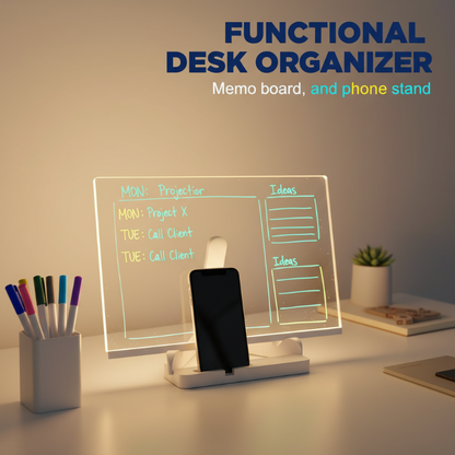 Create Glowing Art Instantly! Erasable Acrylic Drawing Board
