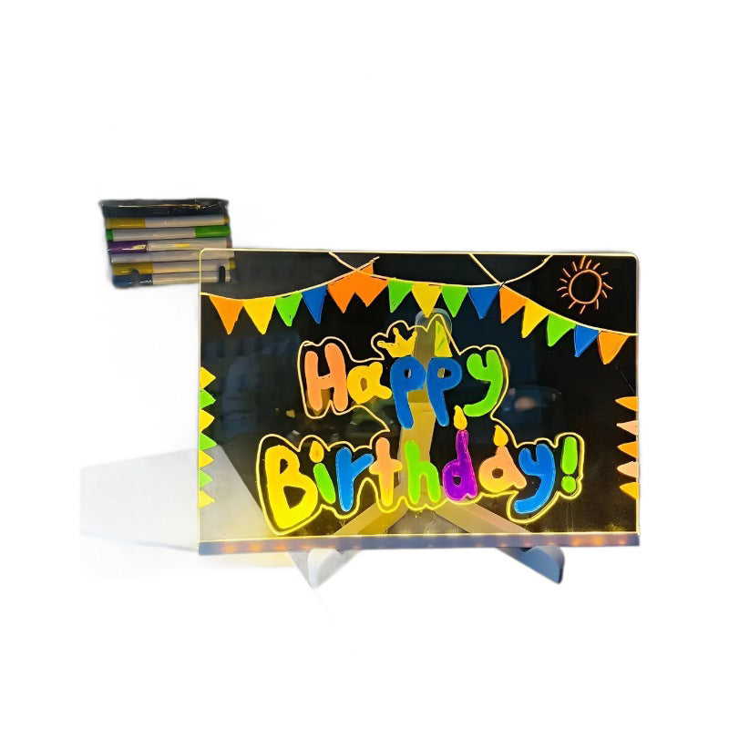Create Glowing Art Instantly! Erasable Acrylic Drawing Board